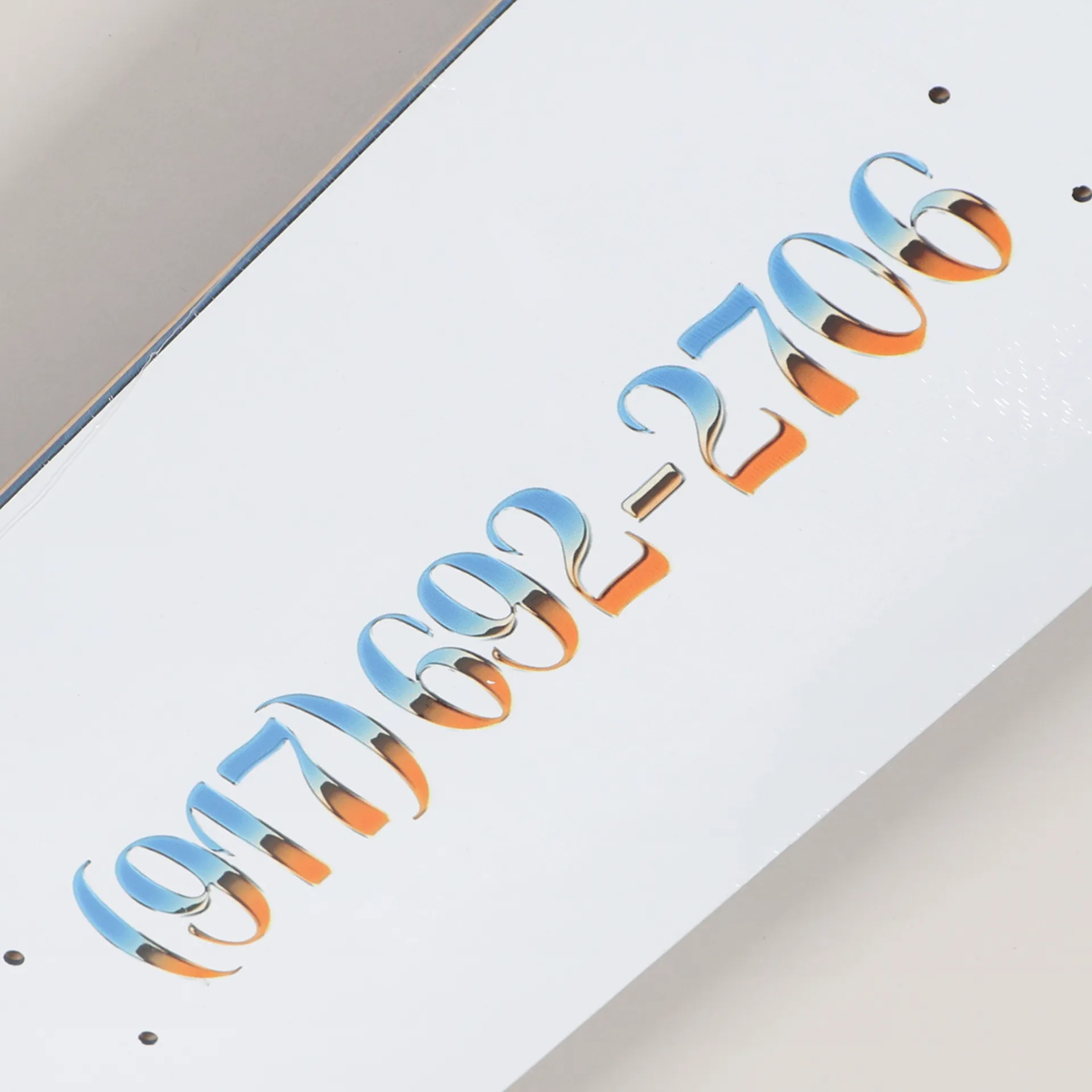 Call Me 917 Chrome Dialtone Slick Bottom Deck White 8.25 Inch 