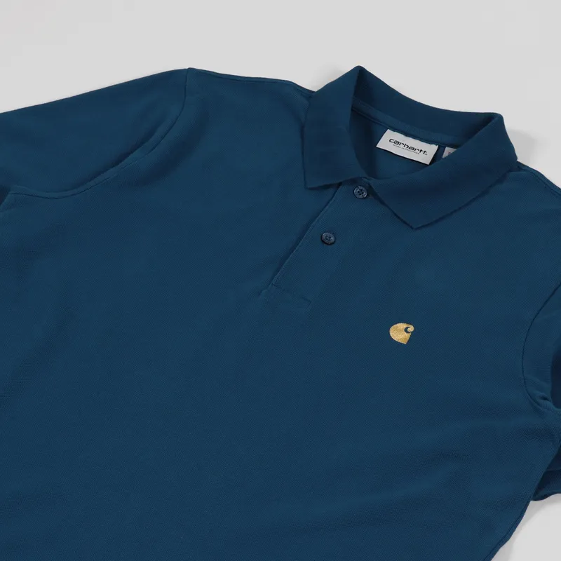 Carhartt WIP Chase Pique Polo Shirt Corse Gold-2