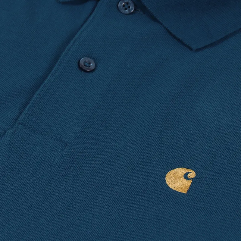 Carhartt WIP Chase Pique Polo Shirt Corse Gold-1