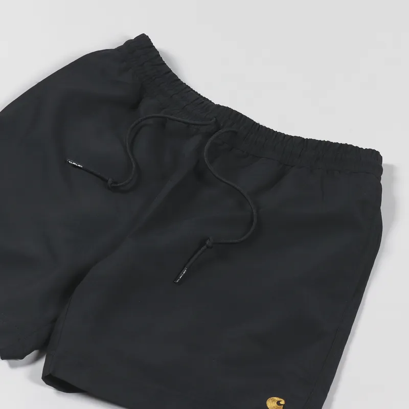 Carhartt WIP Chase Swim Trunk Black Gold-2