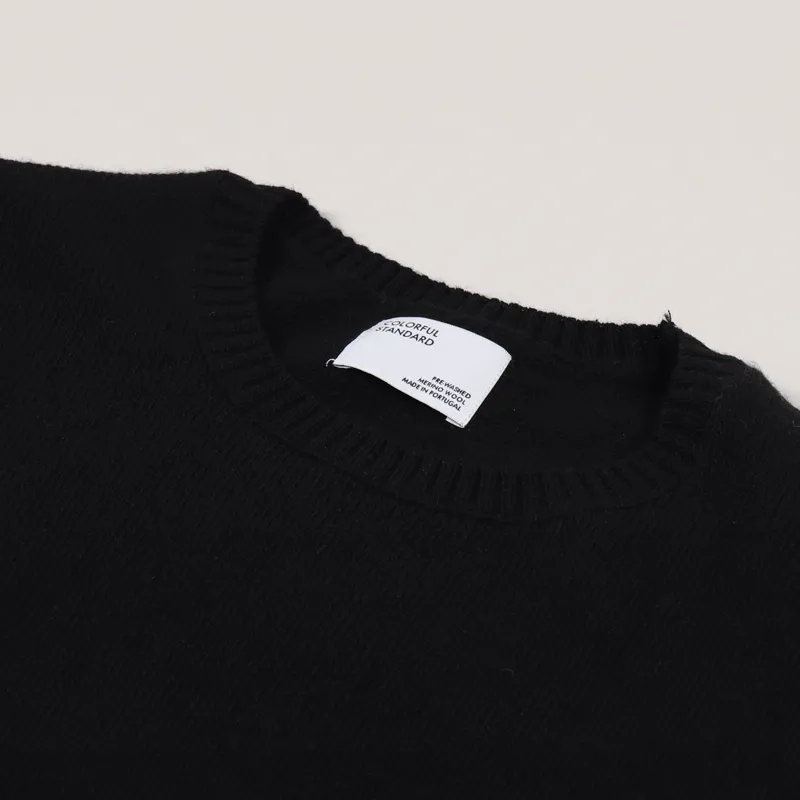 Colorful Standard Classic Merino Wool Crew Deep Black-4