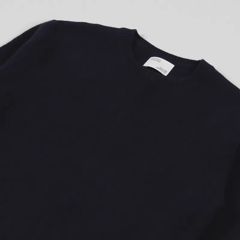 Colorful Standard Classic Merino Wool Crew Navy Blue-2