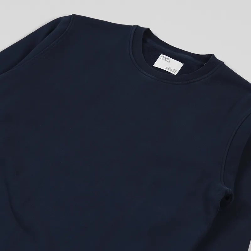Colorful Standard Classic Organic Crew Sweat Navy Blue-2