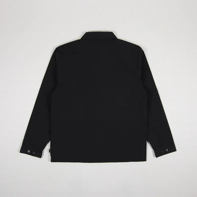 Stussy Mens Oversized Stock Logo Classic Coach Jacket Black