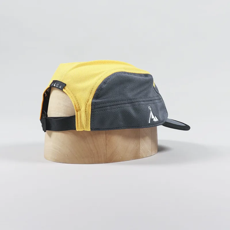 Vaga Running Logo Club Cap Dark Grey Mellow Yellow Sports Hat