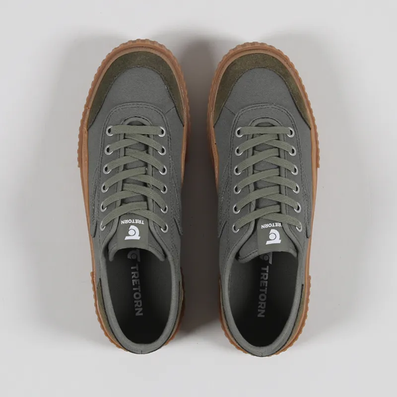 Tretorn Campos Shoes Field Green Olive Night Gum-4