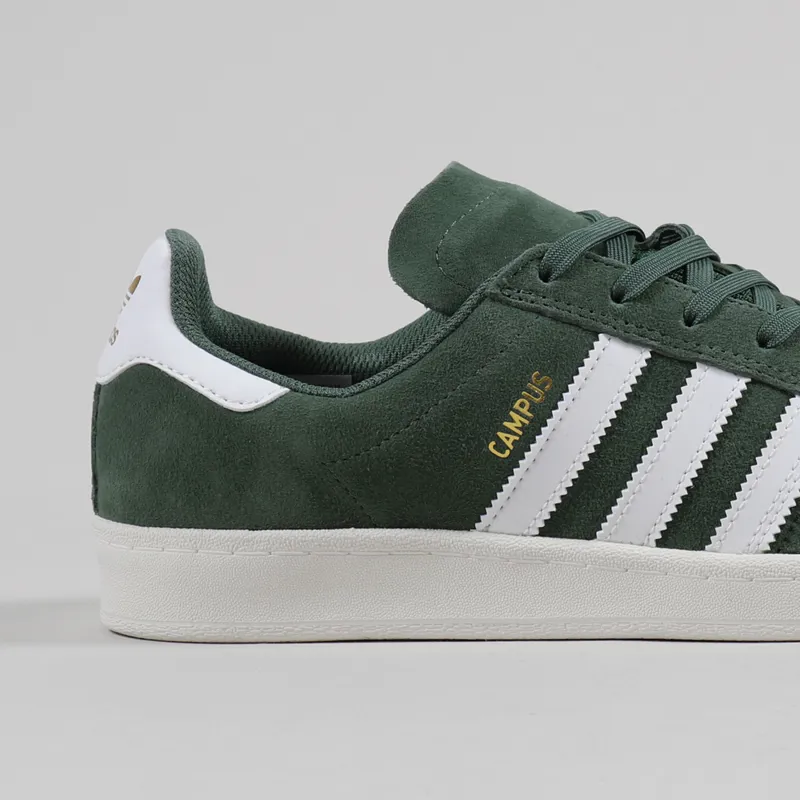 Adidas Skateboarding Campus ADV Shoes Green Oxide White-5