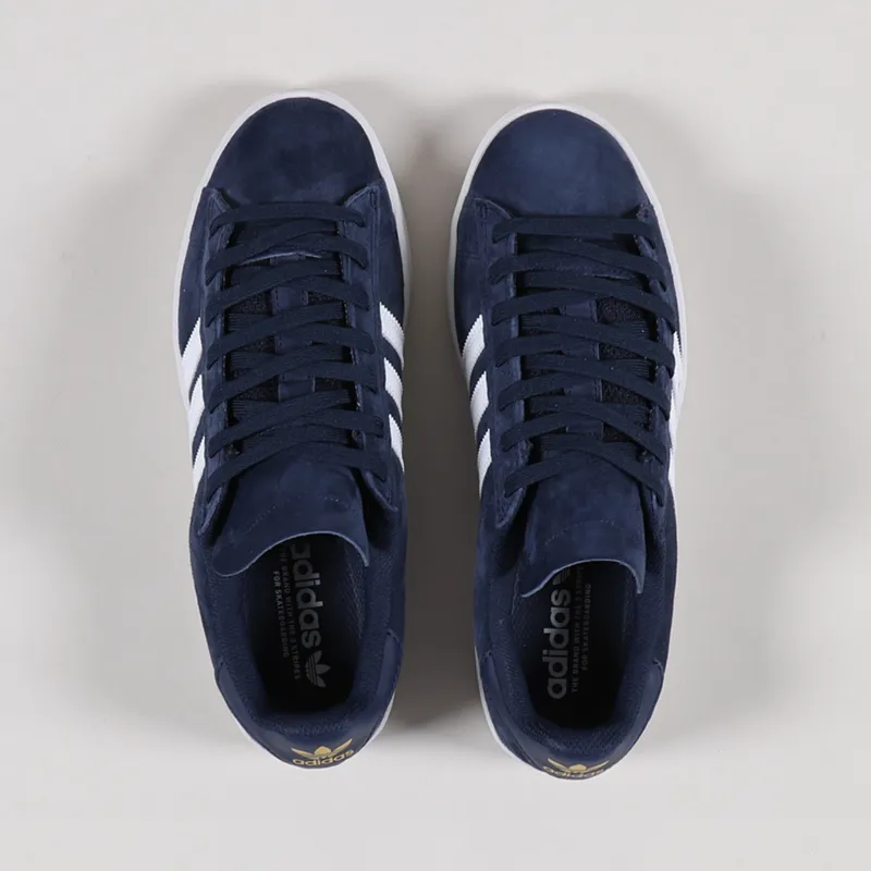 Adidas Skateboarding Campus ADV Shoes Navy White Gold-3
