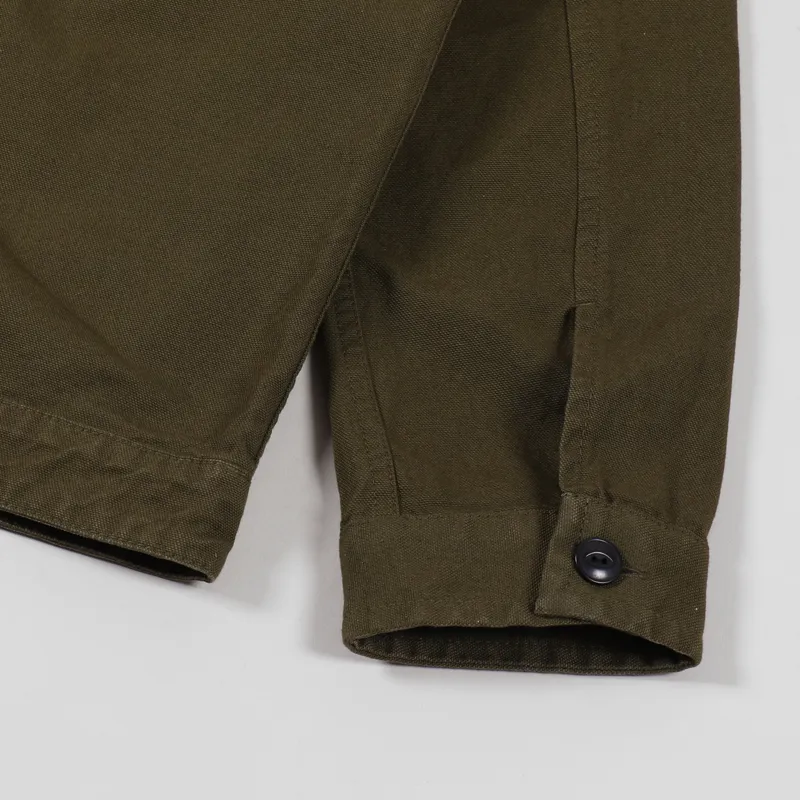 Nudie Jeans Colin Canvas Overshirt Army-4