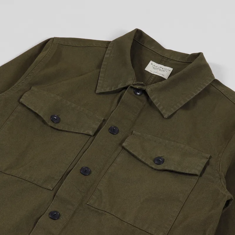 Nudie Jeans Colin Canvas Overshirt Army-2