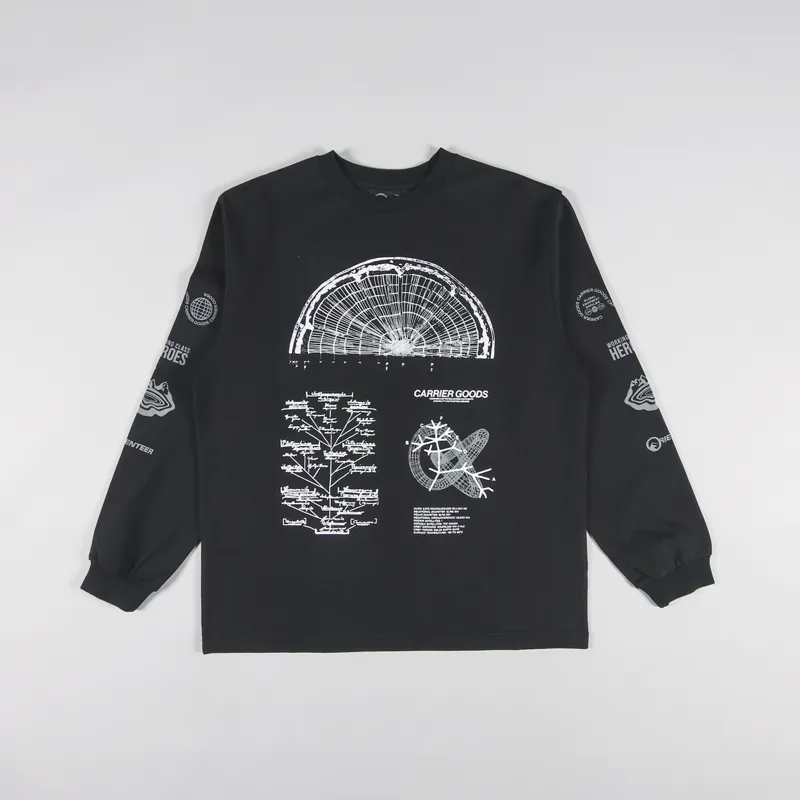 WCH x CG PMO x Orienteer Mapazine LS T Shirt Black Reflective