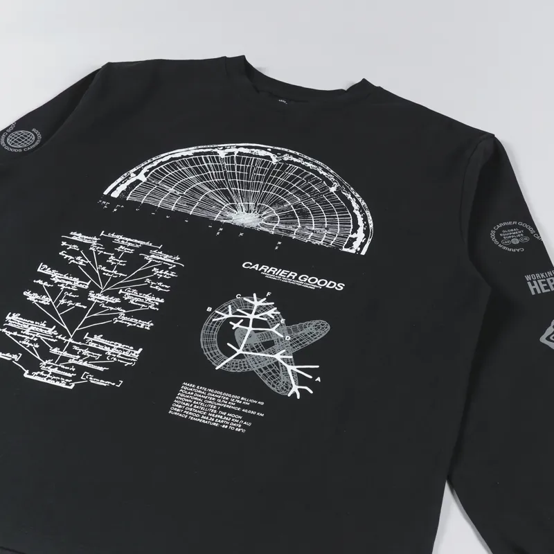 Working Class Heroes x CG Purple Mountain Observatory x Orienteer Mapazine T Shirt Black-5