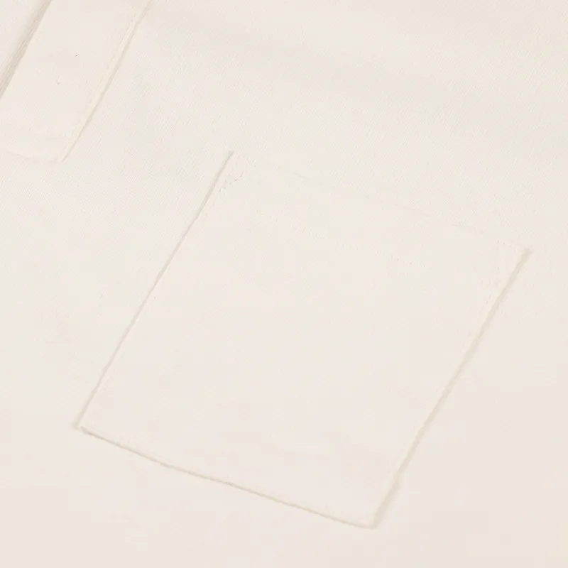 Uniform Bridge Collar Long Sleeve T Shirt Cream-4