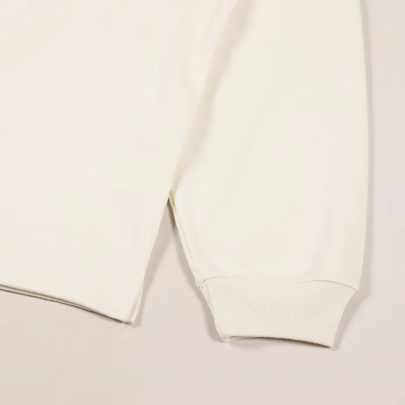 Uniform Bridge Collar Long Sleeve T Shirt Cream-3