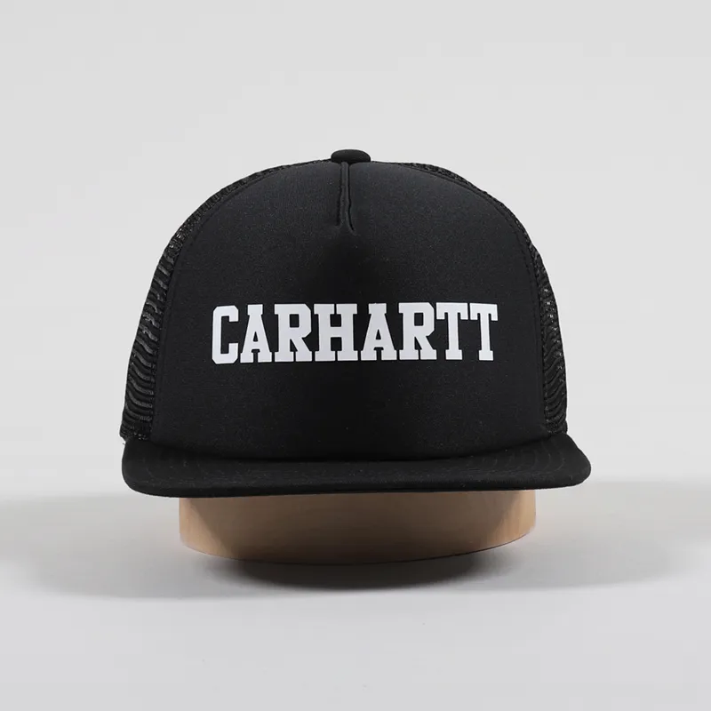 Carhartt WIP College Trucker Cap Black White-2