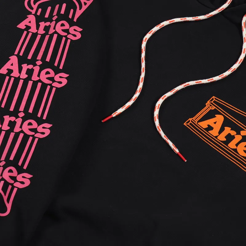 Aries Column Hoodie Black-3