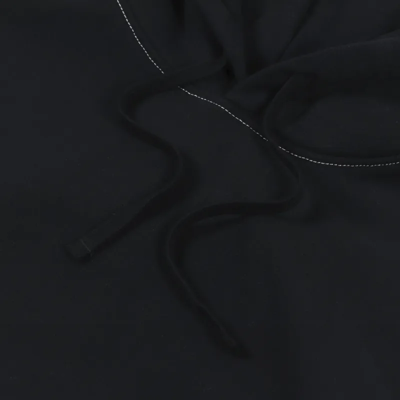 Stussy Contrast Stitch Label Hoodie Black-5