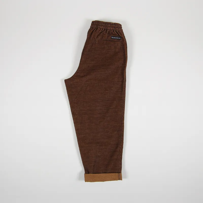 Polar Skate Co. Mens Corduroy Surf Pants Caramel Brown Trousers