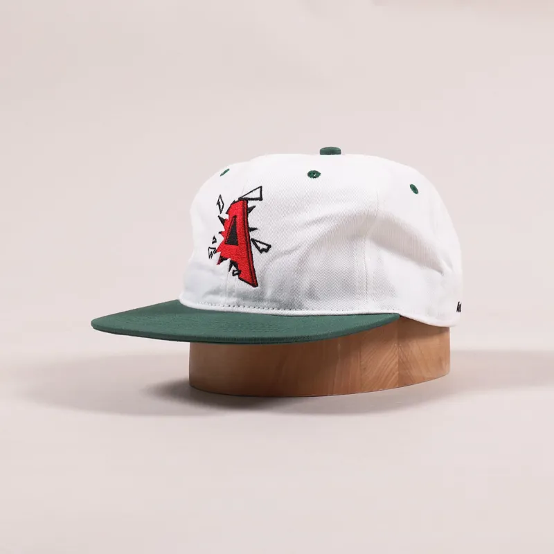 Andrew Down Town Crash Six Panel Cap White Green Hat