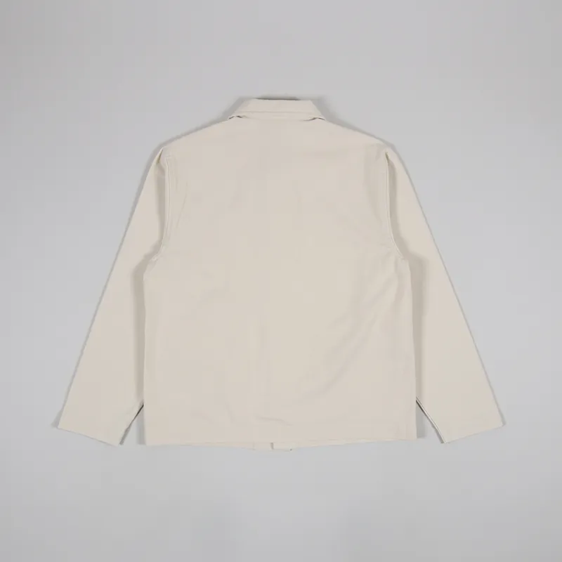 Alife New York Mens Workwear Cropped Chore Coat Cream Jacket
