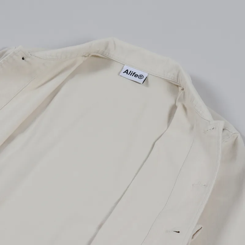 Alife Cropped Chore Jacket Cream-4