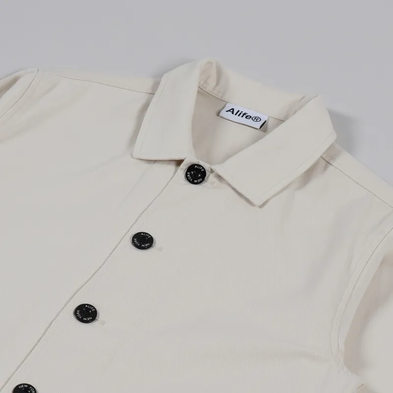 Alife Cropped Chore Jacket Cream-3