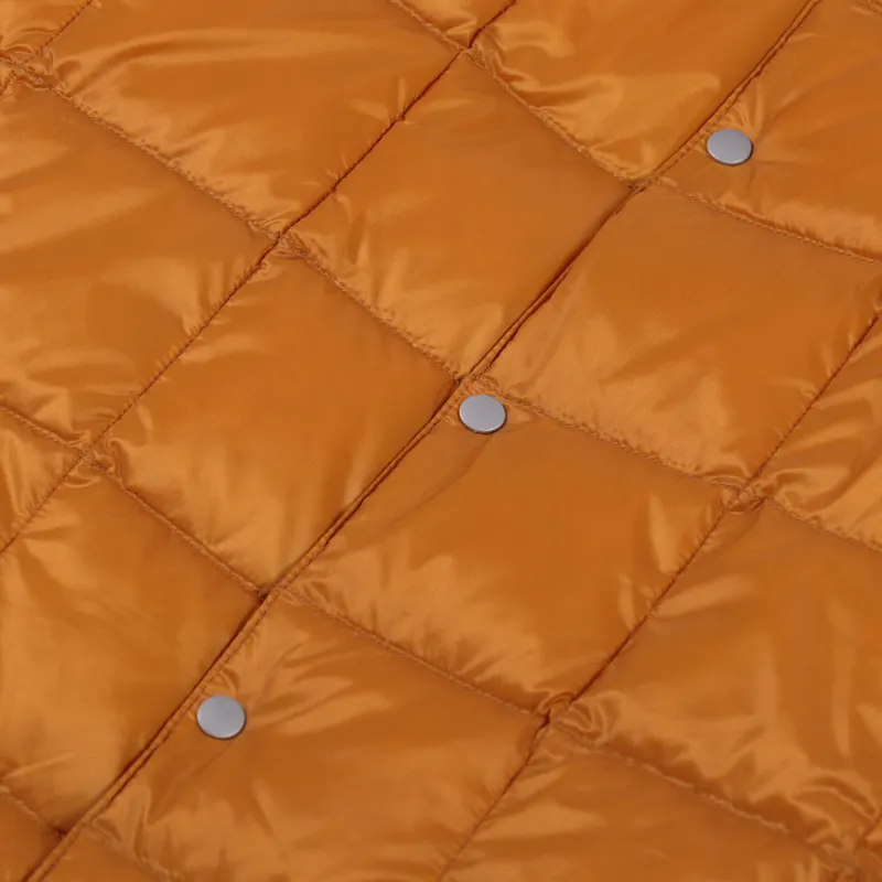 Taion Crew Neck Button Down Jacket Dark Orange-8