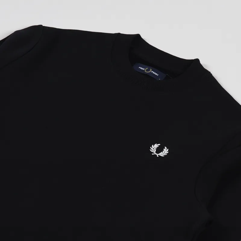 Fred Perry Sportswear Mens Logo Crew Neck Sweatshirt Black