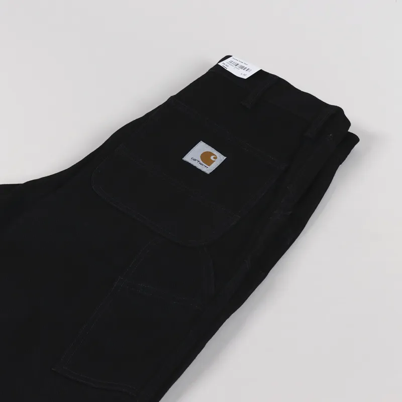 Carhartt WIP Mens Double Knee Pants Black Maitland Denim Jeans