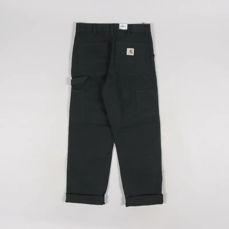Carhartt WIP Mens Double Knee Pants Black Dearborn Canvas Organic