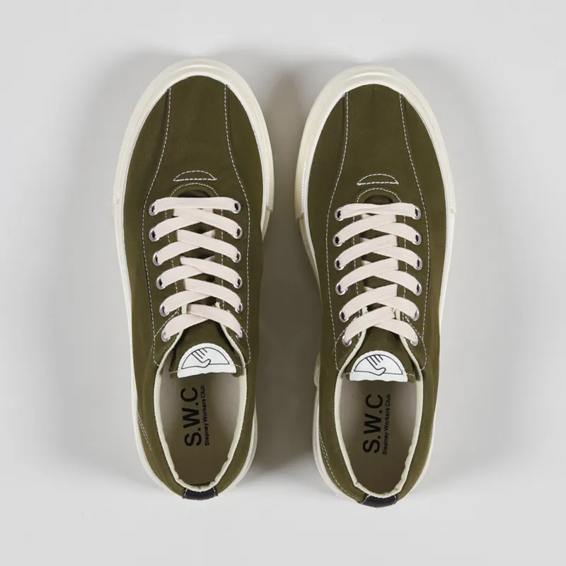 Stepney Workers Club Dellow Shoes Canvas Olive-2