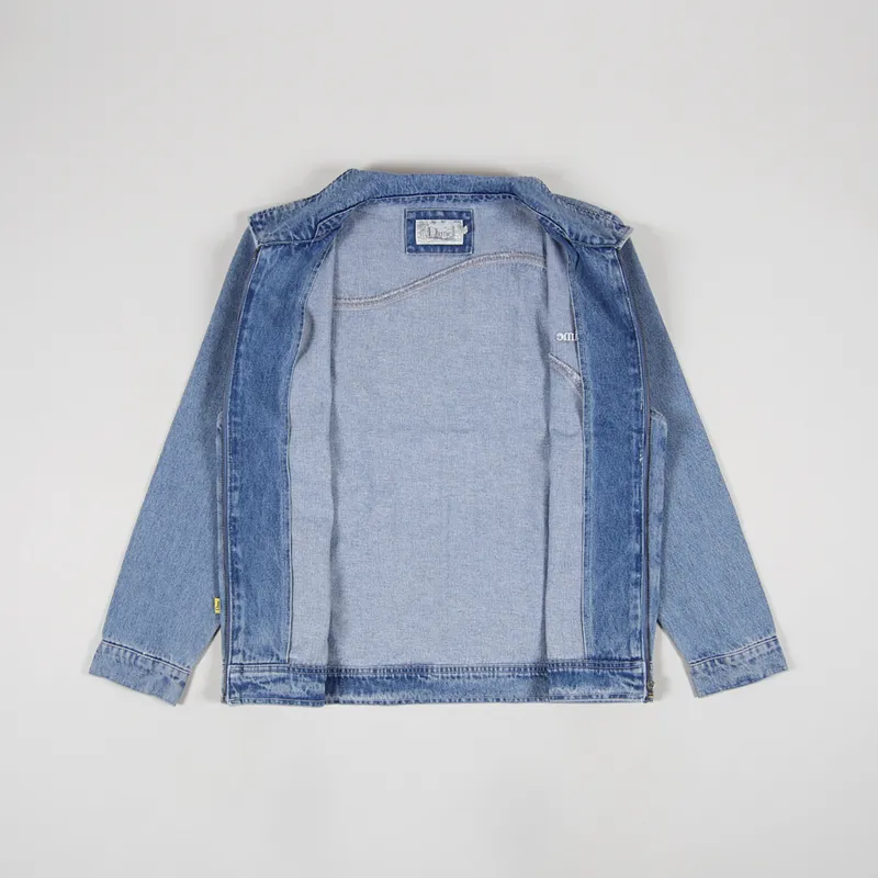 Dime MTL Skateboards Mens Denim Chore Jacket Light Wash Blue