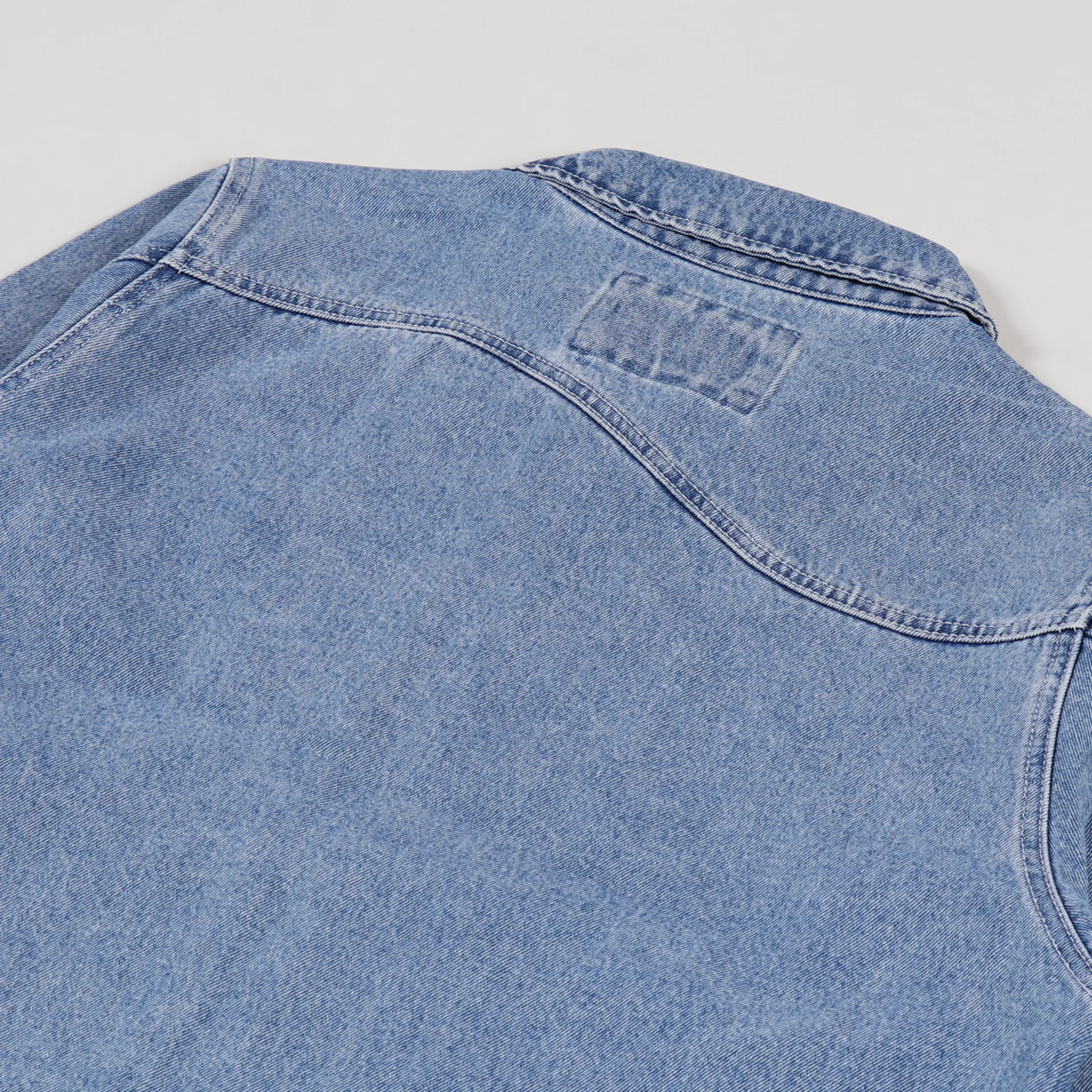 Dime MTL Skateboards Mens Denim Chore Jacket Light Wash Blue
