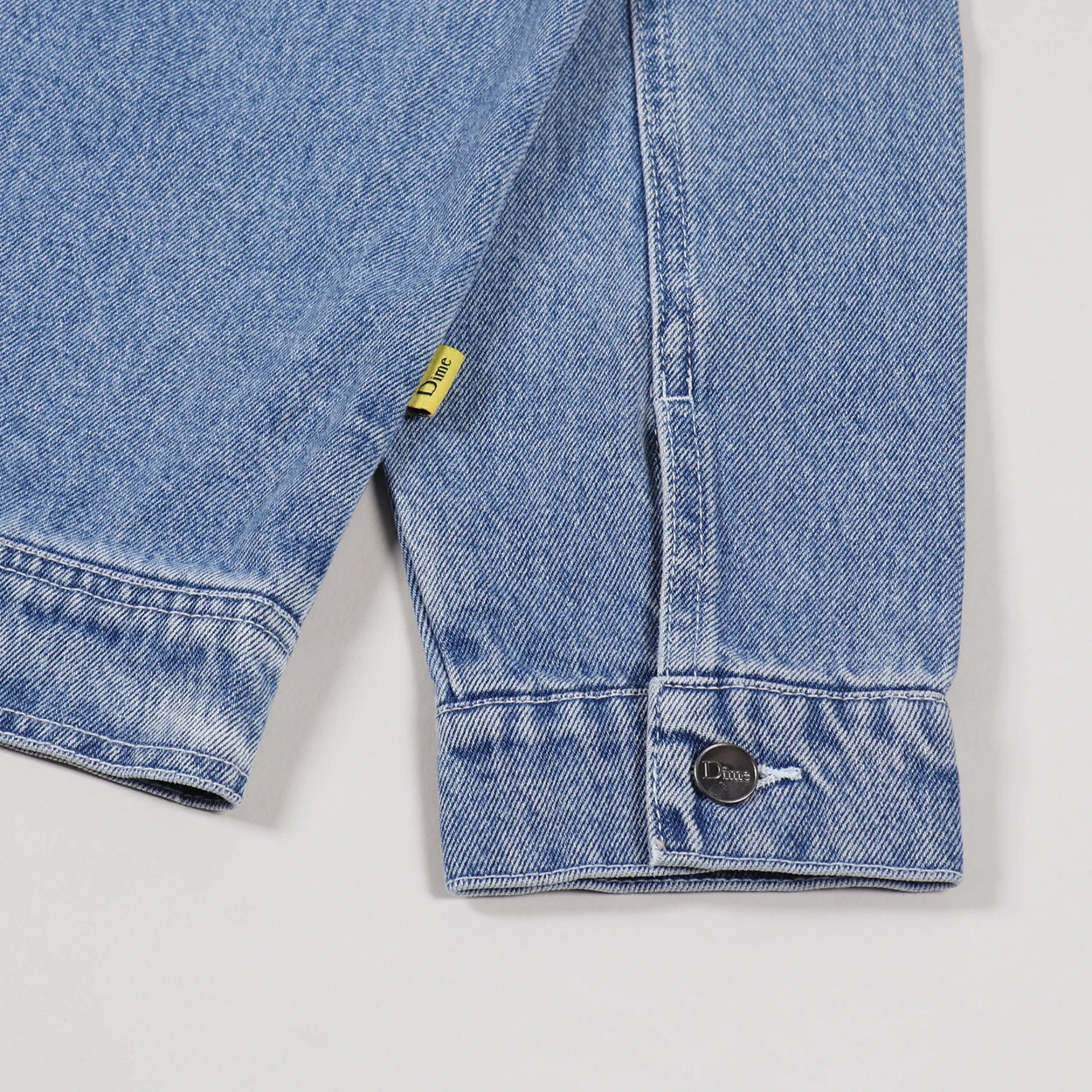 Dime MTL Skateboards Mens Denim Chore Jacket Light Wash Blue