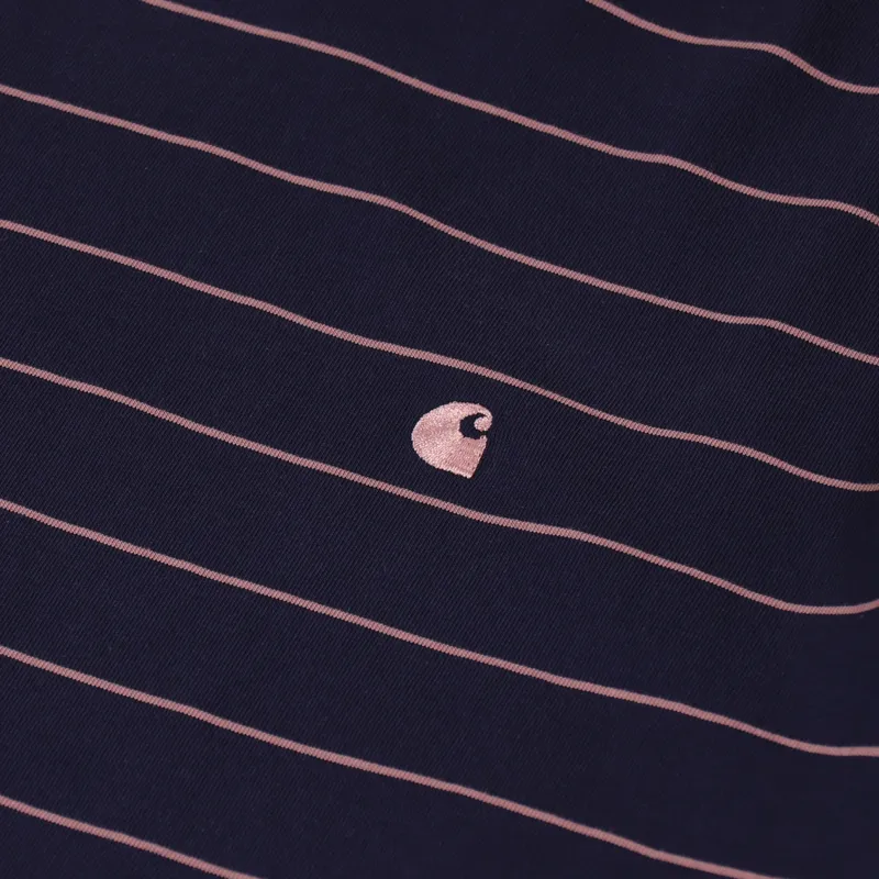 Carhartt WIP Denton Stripe T Shirt Space Malaga-1