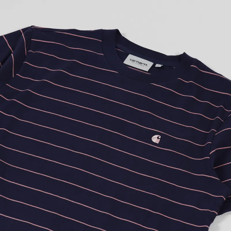 Carhartt WIP Denton Stripe T Shirt Space Malaga-2