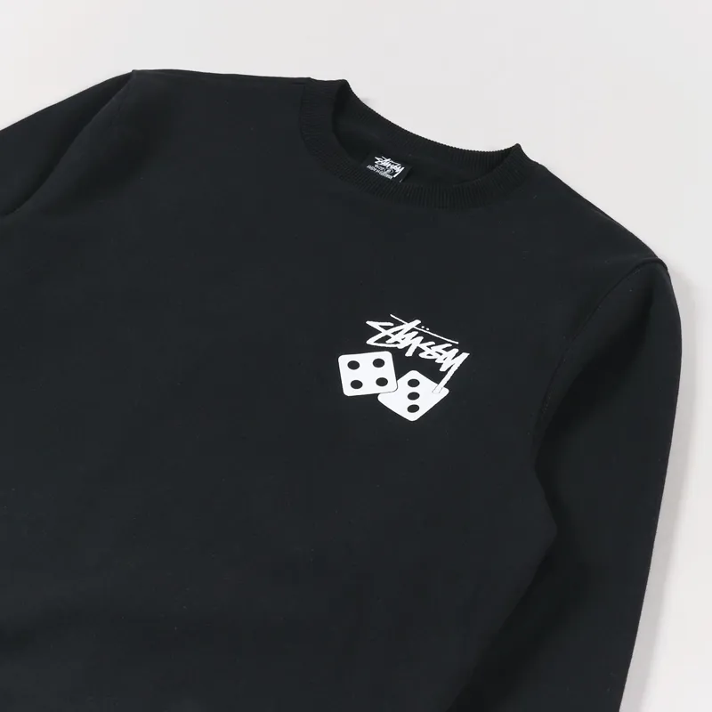 Stussy Dice Crew Sweat Black-3