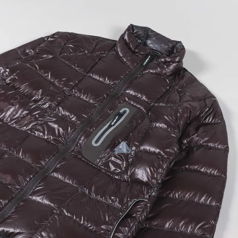 And Wander Diamond Stitch Down Jacket Dark Brown-3