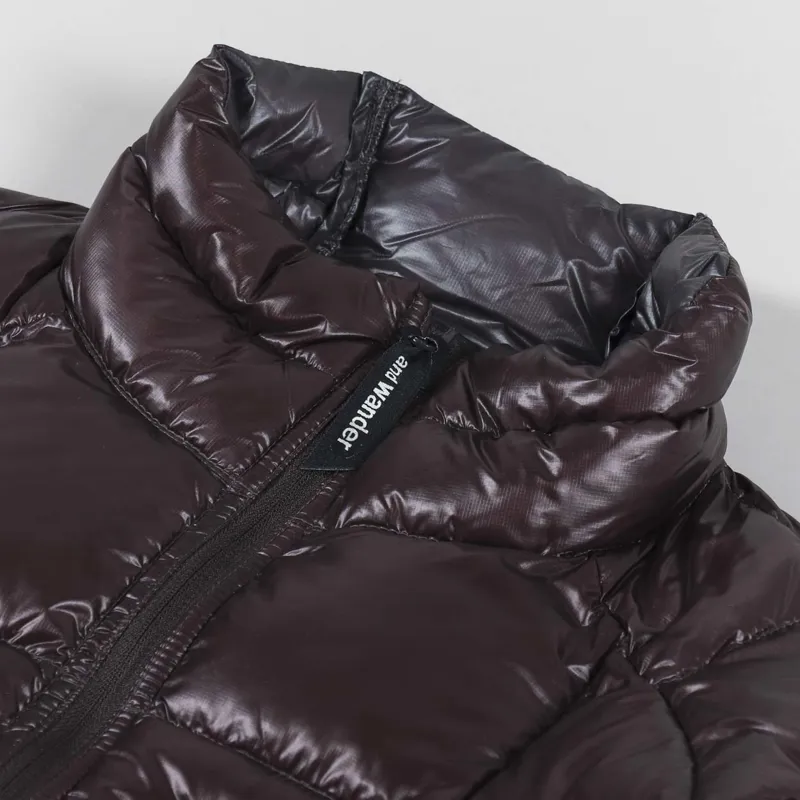 And Wander Diamond Stitch Down Jacket Dark Brown-9