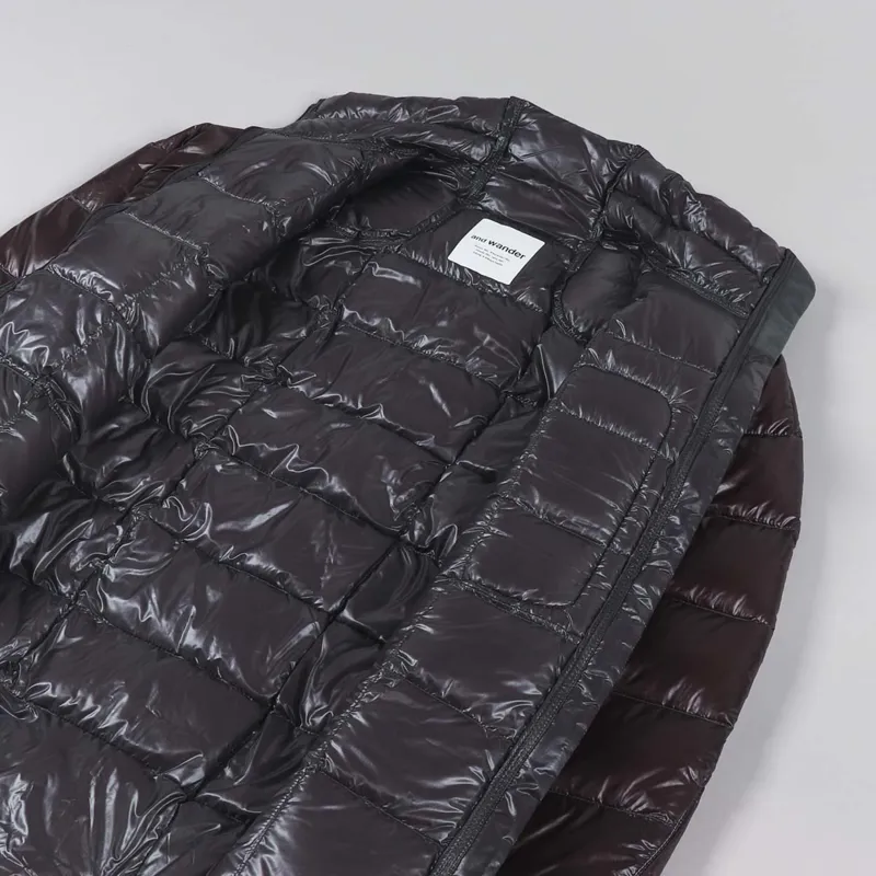 And Wander Diamond Stitch Down Jacket Dark Brown-4
