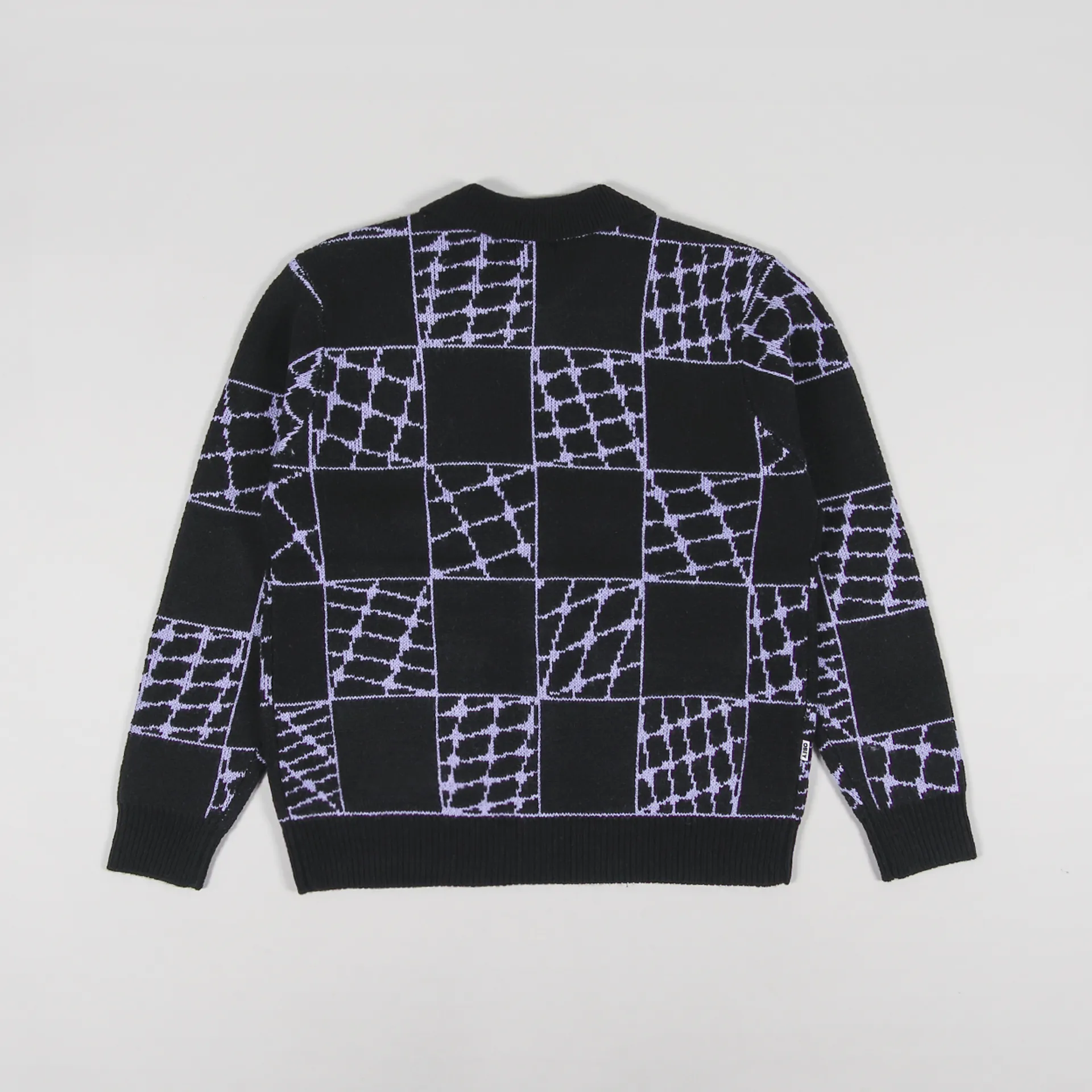 Obey Mens Knitted Long Sleeve Dryden Cardigan Shirt Black
