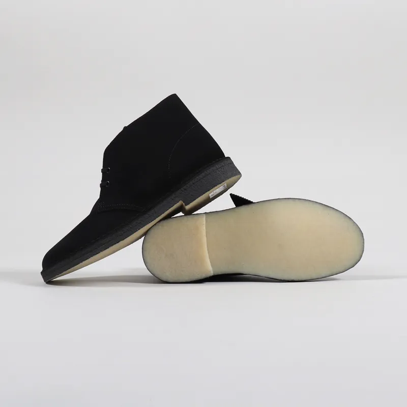 Clarks Originals Desert Boots Black Suede-1