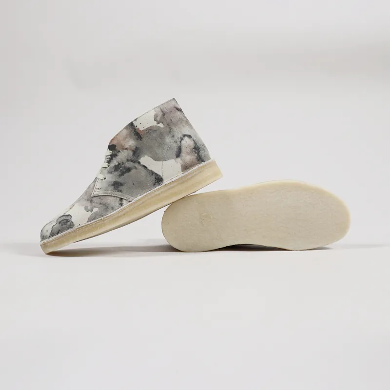 Clarks Originals Desert Coal Boots Off White Camouflage-1