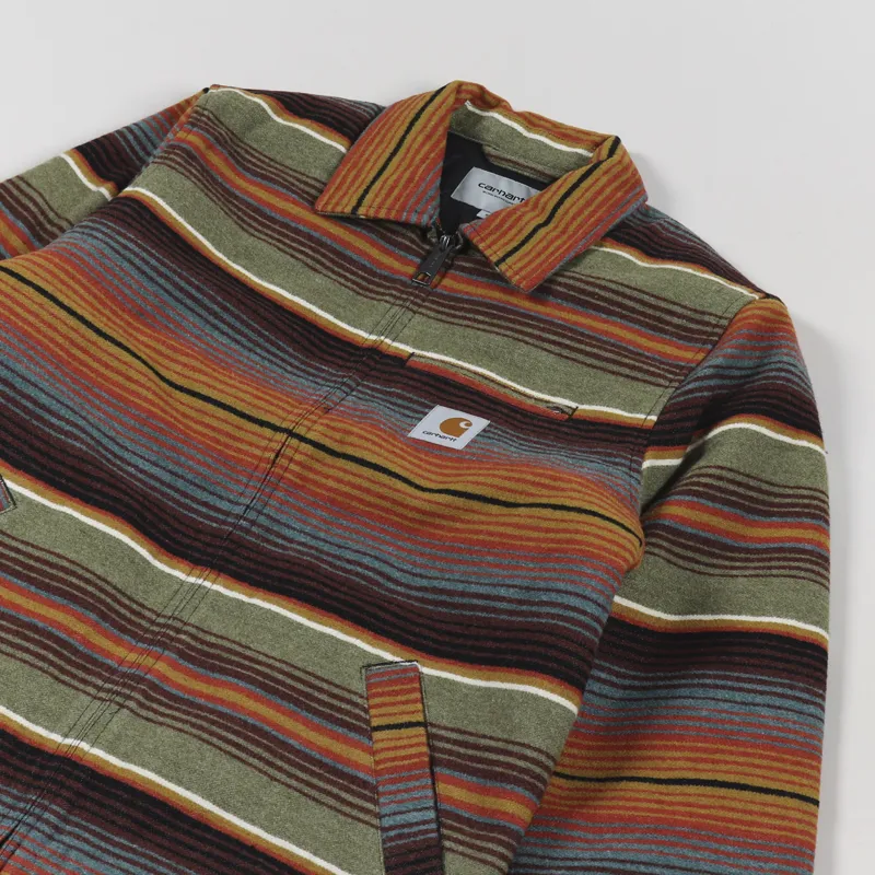 Carhartt WIP Detroit Tuscon Jacket Stripe Dollar Green-3