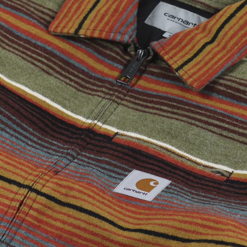 Carhartt WIP Detroit Tuscon Jacket Stripe Dollar Green-7