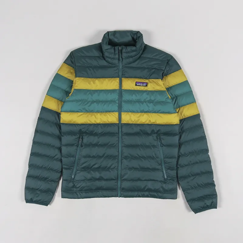 Patagonia Mens Insulated Down Sweater Jacket Dark Borealis Green