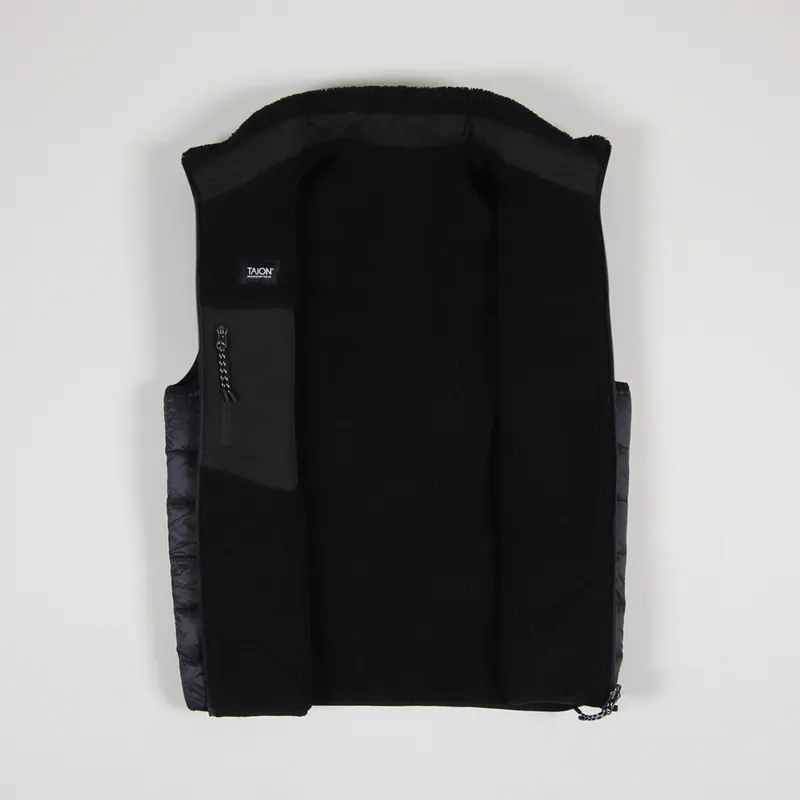 Taion Mens Mountain Down x Boa Reversible Vest Black Gilet
