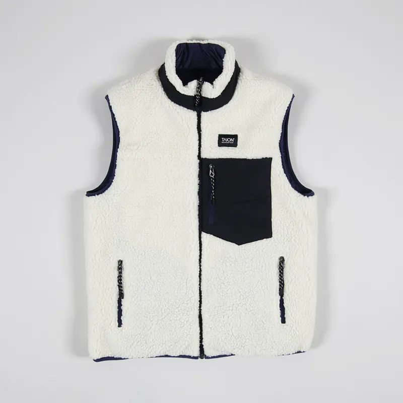 Taion Down x Boa Reversible Vest Navy Ivory