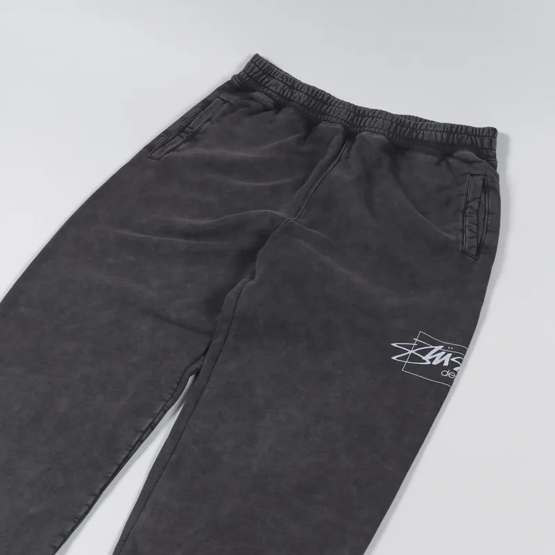 Stussy Mens Dyed Stussy Designs Sweatpants Black