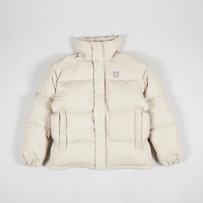 66 North Recycled Dyngja Down Jacket Oatmeal-2